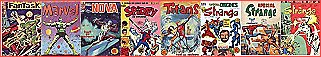 Les anciennes revues Lug : Strange, Nova, Titans, Spidey, Special Strange, Marvel, Fantask